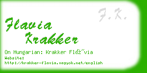 flavia krakker business card
